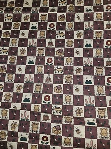 Spectrix Vtg 1996 Peace Creek Collection Cats/Frogs/Etc Cotton Fabric 2.25 Yards - Picture 1 of 8