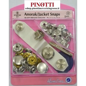 Bottoni a pressione mm. 15 Hemline 407 Nichel - 10 bott - Foto 1 di 1