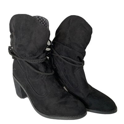 Botas de Vaquero Rocket Dog 10M Sheriff Negras Western Pull On Mujer Gamuza Inclinada Foto 1 de 4