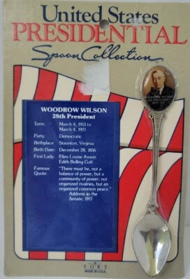 United States Presidential Spoon Collection, Woodrow Wilson. VTG New - Image 1 of 4