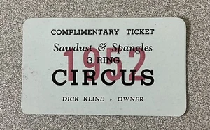 1947 Kline Brothers 3 Ring Circus Season Pass - Picture 1 of 2