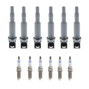Set of 6x Ignition Coils & 6x Spark Plugs Bosch For BMW E60 E70 E83 E90 128i - Picture 1 of 1