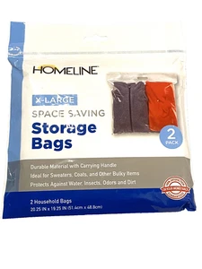 homeline XL extra large storage bags 2 count pack 20.25 x 19.25 inches  - Picture 1 of 2