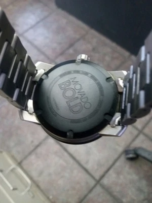 Movado Bold GMT Black Stainless Steel Mens Watch Quartz Honeycomb Dial - Image 1 of 4