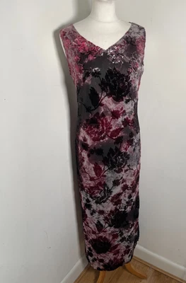 Betty Barclay floral long shift sheath dress 18 NEW pattern devore event party - Image 1 of 4