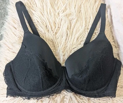 Sujetador Berlei Talla 18D Negro Encaje Bonito Con Aros Foto 1 de 4