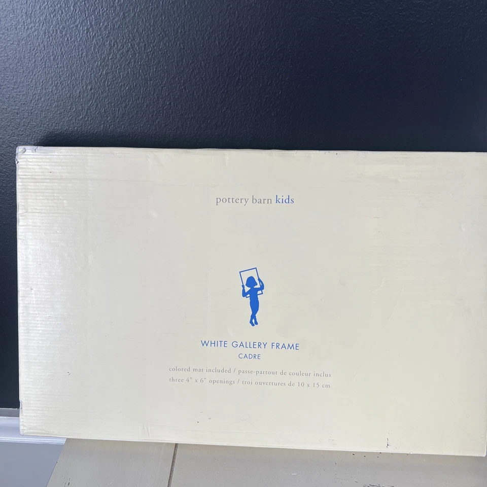 Marco Galería Pottery Barn Blanco Tres 4x6 Apertura Rosa Brillante 18x11 Nuevo Foto 1 de 4