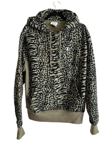 Felpa con cappuccio Champion Reverse Weave Powerblend M uomo stampa animalier nero verde unisex - Foto 1 di 7