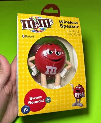 Altavoz portátil M&M's rojo M&M Bluetooth sonidos dulces RARO NUEVO SELLADO 2016 Foto 1 de 4