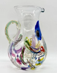 Anchor Bend Glassworks Handblown Cane-fetti Pitcher Multicolor Cane READ - Picture 1 of 11