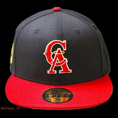 California Los Angeles Angels 25th Anniversary New Era 59/50 Cap Hat 7 1/2 MLB - Image 1 of 4