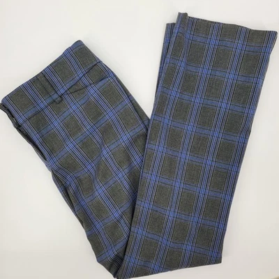 7th Ave NY Womens Blue Plaid Dress Career Corporate Office Preppy Pants 8 - Image 1 of 4