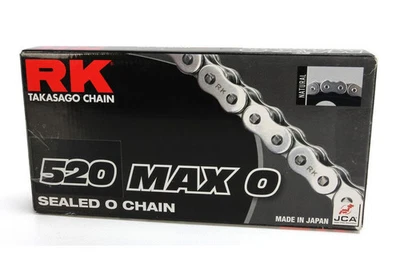 RK 520 Max-O Chain - 98 Links - Natural Motorcycle ATV/UTV Street Bike Dirt Bike - Image 1 of 4