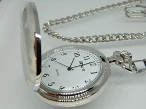 Orologio da tasca uomo Ravel colore argento mezzo cacciatore quadrante bianco arabo,Albert - Foto 1 di 9
