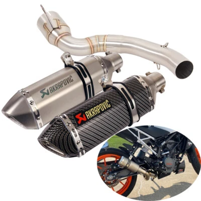 51mm Muffler Silencers Tip Mid Exhaust Link Pipe Modified for Duke 200 2020-2024 - Image 1 of 4