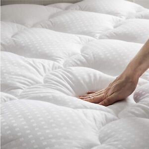 Mattress Topper Cooling Mattress Pad Pillow Top Cotton Bed Cover Deep Pocket New