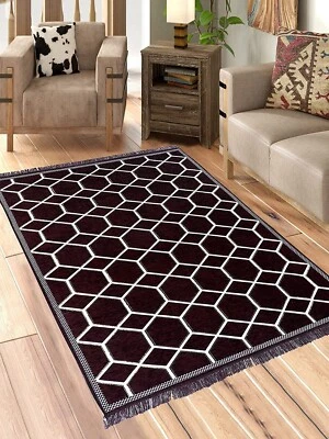 5D Designer Superfine Exclusive Velvet Carpet Runner Area Rug 5 x 7 Feet (A2) - Image 1 of 3