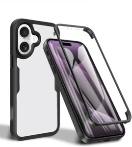 Pour Apple Iphone 16 Coque Gel avant + Arrière 360 Protection INTEGRALE - Zdjęcie 1 z 5