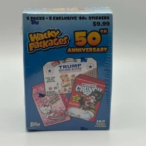 🔷Wacky Packages 50th Anniversary 6-Pack Blaster Box (Topps 2017)🔷 - Picture 1 of 2