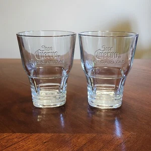 Jose Cuervo Margarita Tequila Gläser (2) geprägt dick schwer Barware Cocktails - Bild 1 von 9