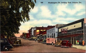 Postal A25 Atenas Georgia Street View LM Cuero Big Star Coches Camiones Tiendas   - Imagen 1 de 2