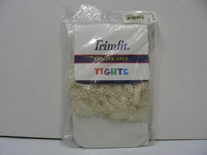 TRIM FIT - RUFFLED LACE - IVORY COLOR - 18-24 MOS SIZE TIGHTS!  - Picture 1 of 6
