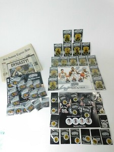 2005-2007 Spurs Pin Plaque Medallion Newspaper Collection Tim Duncan Tony Parker