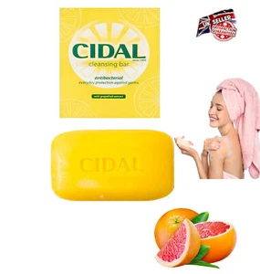 2 x CIDAL Natural Cleansing Antibacterial Soap Bar Grapefruit 100g - Picture 1 of 2