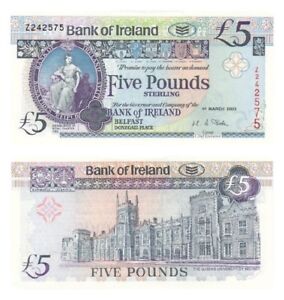 Bank of Ireland £5 Replacement Banknote, Z Prefix (2004) P.74 - UNC