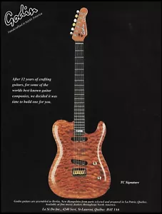 Guitarra eléctrica Godin TC 1993 Signature anuncio 8 x 11 impresión de anuncio - Imagen 1 de 3