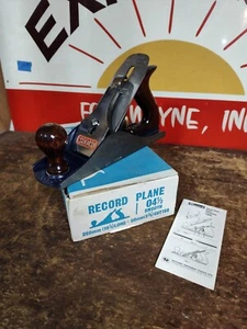 NOS Record No 4 1/2 Heavy Smoothing Plane- Later Model- Mint in Original Box - Picture 1 of 13