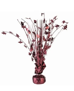 GRADUATION CAPS party Holographic TABLE CENTERPIECE school colors BURGUNDY 15" - Foto 1 di 1