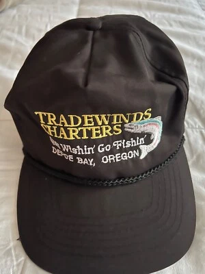 Vintage Tradewinds Charters Depoe Bay Oregon Fishing Baseball Hat Cap - Image 1 of 4