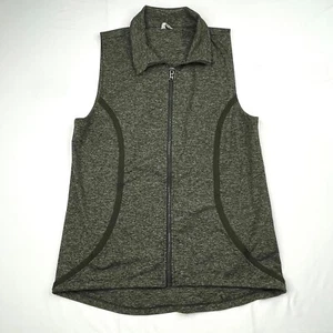 Under Armour Vest Womens Medium Green Sleeveless Full Zip Active Jacket Pockets - Picture 1 of 6