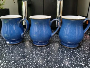 DENBY IMPERIAL BLUE CRAFTSMAN MUGS X 3 - Picture 1 of 3