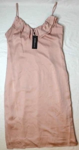 BCBGeneration Women's Pink Ruffled Slip Dress Rose Smoke New NWT - Bild 1 von 1