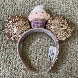 Disney EPCOT Food & Wine Festival 2019 Cupcake Pailletten Minnie Ohr Stirnband - Bild 1 von 6