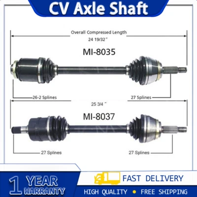 Eixo TrakMotive CV junta CV 2x para 1993 - 1996 Dodge Stealth - Imagem 1 de 4