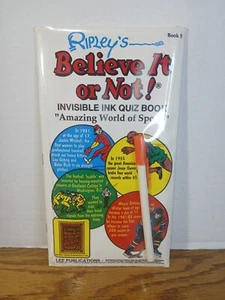Ripleys Believe It Or Not Invisible Ink Quiz Book Lee Publications Yes And Know - Picture 1 of 2