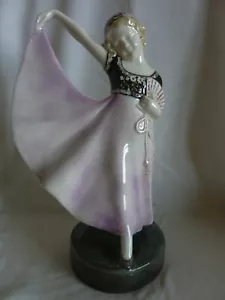 FIGURA DE PORCELANA ART DECO GOLDSCHEIDER AUSTRIA JOVEN NIÑA DE EMIL MEIER - Imagen 1 de 12