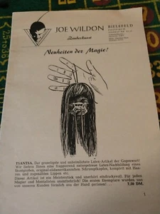 Joe Wildon Zauberkunst Catalog German - Picture 1 of 8
