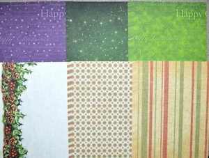 24 papeles de respaldo con patrones de Navidad A5 2 variaciones NUEVOS solo £1.00 por paquete - Imagen 1 de 3