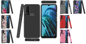 Tempered Glass / Shockproof Hybrid Cover Phone Case TCL 30 XE 5G - Picture 1 of 10