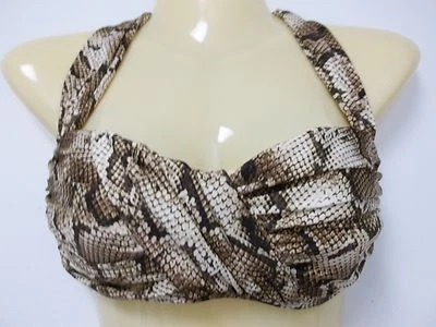 Antonio Melani Size M Medium Sand Snake Bandea Halter New Womens Bikini Top Swim - Image 1 of 2