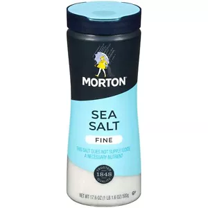 Mortons Sea Salt Fine 17.5 Oz (Pack Of 12) - Picture 1 of 2