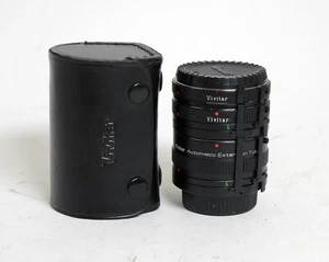 Vivitar Automatic Extension Tube Set 12mm 20mm 36mm Minolta MF 35mm SLR Film - Picture 1 of 4