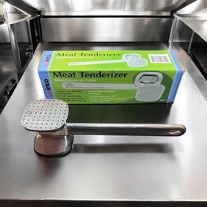 Winco Tenderizer Carne Alluminio Fuso Pesante 10" x 2-3/4" Teste Quadrate AMT-2 Nuovo - Foto 1 di 11