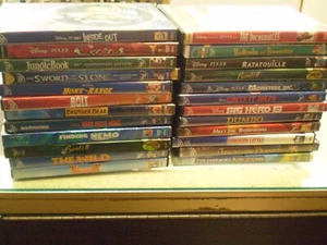 (23) All Disney Animated DVD Lot: Cars Jungle Book Dumbo Nemo Bambi II Monsters - Picture 1 of 3