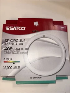 Satco 12" Circline 32W Rapid Start Fluorescent Round Bulb NEW Set Of 2 - Picture 1 of 4
