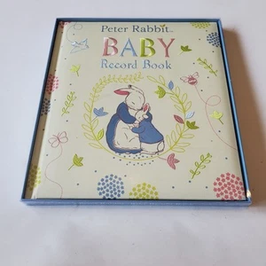 Peter Rabbit Baby Record Book Puffin Embroidered Front Memories New - Picture 1 of 20